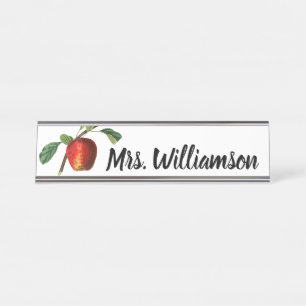 Apple Teacher Desk Name Plate