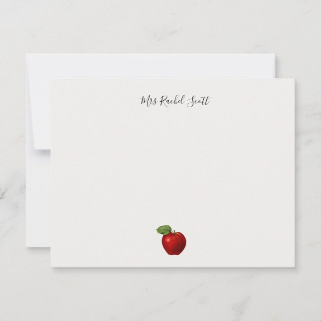 apple teacher school appreciation from students  card (Front)