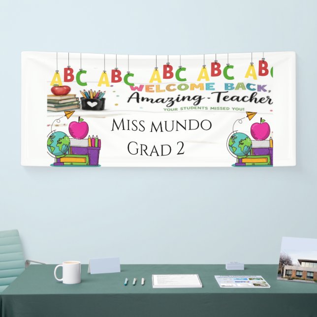 Apple Teacher Welcome Banner | Personalized Classr (Tradeshow)
