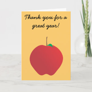 Apple, Thank you for a great year ! Carte