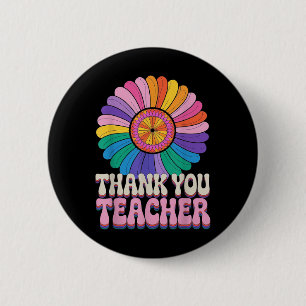 Apple Thank You Teachers Teacher Motivational Appr 2 Inch Round Button