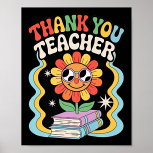 Apple Thank You Teachers Teacher Motivational Appr Poster