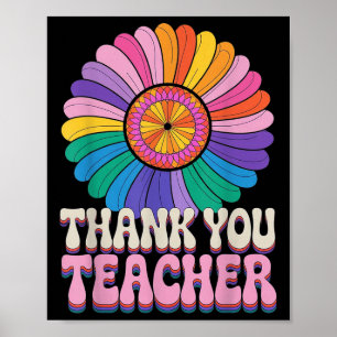 Apple Thank You Teachers Teacher Motivational Appr Poster
