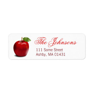 Apple Theme Personalized Return Address Labels