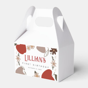 Apple Themed Birthday or Baby Shower Favor Box