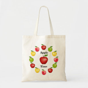 Apple Time, Delicious, Granny Smith, Pink Variety Tote Bag
