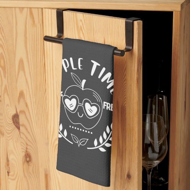 Apple Time (white) Kitchen Towel (Thirds Fold)