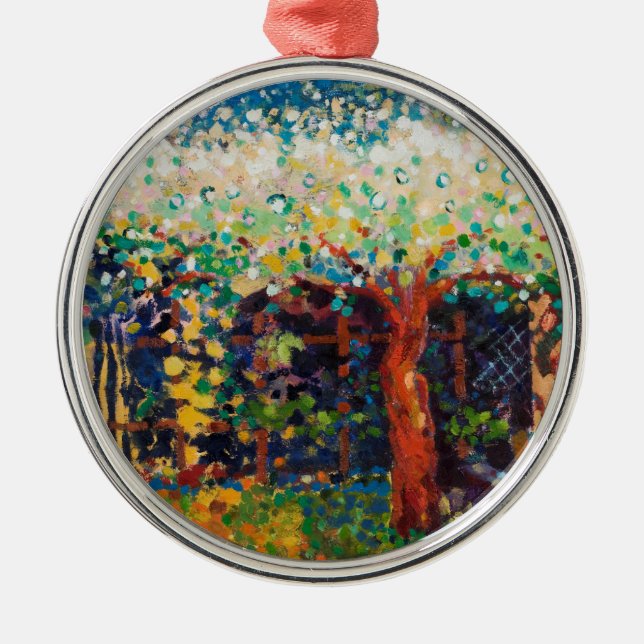 Apple Tree Blossom Metal Ornament (Front)