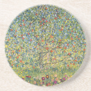 Apple Tree by Gustav Klimt, Vintage Art Nouveau Coaster