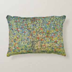 Apple Tree by Gustav Klimt, Vintage Art Nouveau Decorative Pillow
