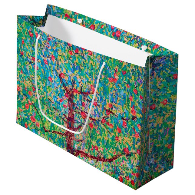 Apple Tree, Gustav Klimt Large Gift Bag (Front Angled)