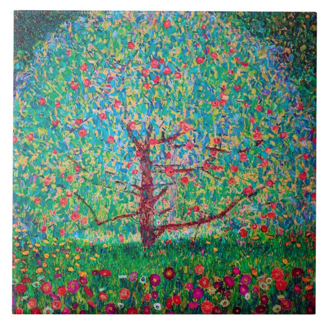 Apple Tree, Gustav Klimt Tile (Front)