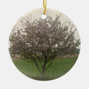 Apple Tree in Bloom Ceramic Ornament