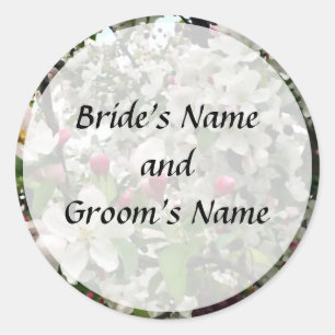 Apple Tree In Bloom Save the Date Classic Round Sticker