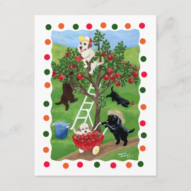 Apple Tree Labradors (dot) Postcard (Front)