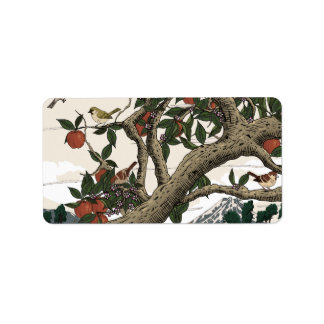 Apple Tree Landscape Label
