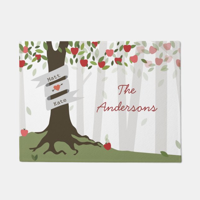 Apple Tree Orchard Personalized Doormat (Front)