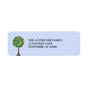 Apple Tree Rosh Hashanah Return Address Label