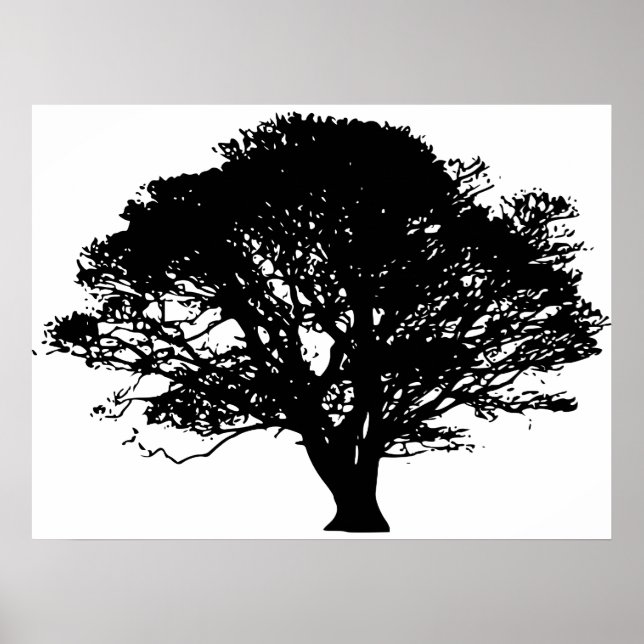 Apple Tree Silhouette Poster (Front)