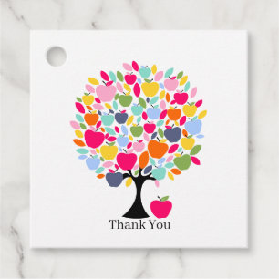 Apple Tree Thank You Gift Tag   Rustic Nature 