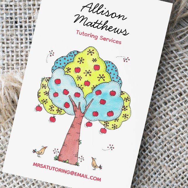 Apple Tree Tutoring Business Card (Creator Uploaded)