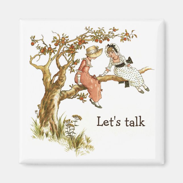 Apple Tree Victorian Girls, Let's Talk Magnet (Front)
