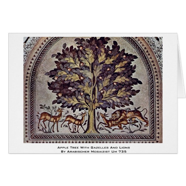 Apple Tree With Gazelles And Lions (Front Horizontal)