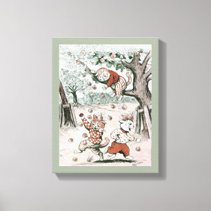 Apple Trees & Cats, Louis Wain Canvas Print