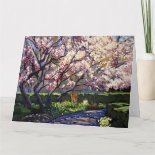 Apple Trees in Bloom Painting Card