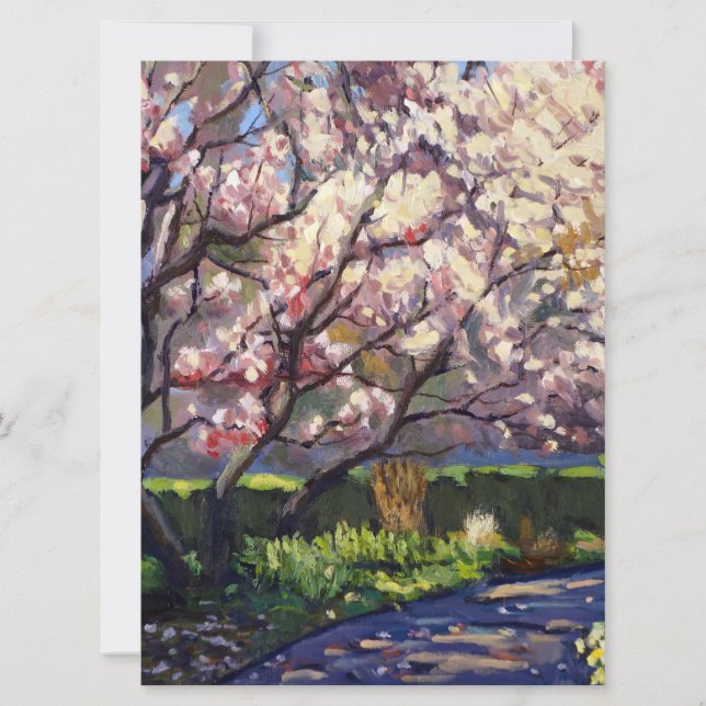 Apple Trees in Bloom Painting Save The Date (Front)
