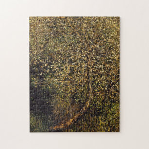 Apple Trees in Blossom by Water Monet Fine Art Jigsaw Puzzle