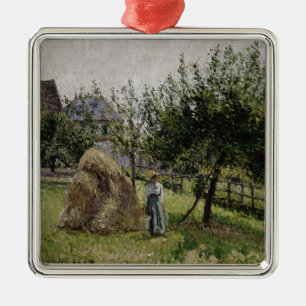 Apple Trees in Eragny   Sunny Morning Metal Ornament