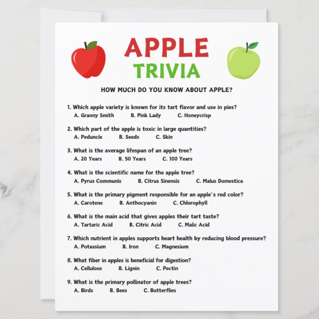 Apple Trivia Game (Front)
