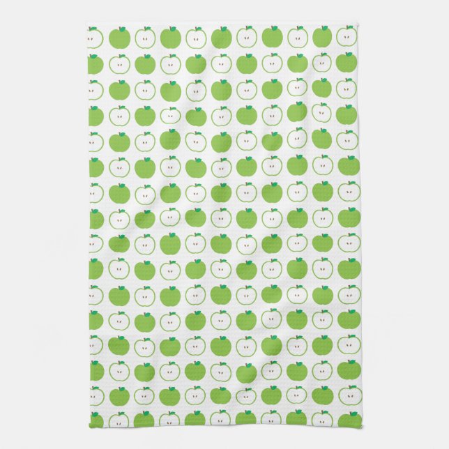 Apple vert modèlent la serviette de cuisine (Vertical)