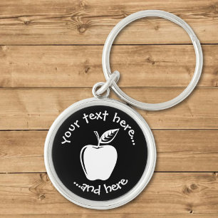 Apple White Keychain