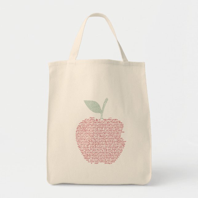 Apple word cloud art  tote bag (Front)