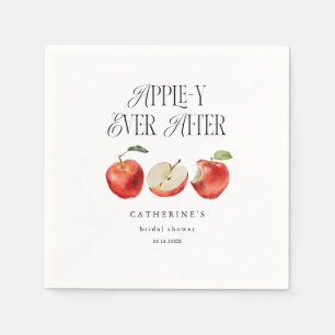Apple-y Ever After Elegant Bridal Shower Napkin