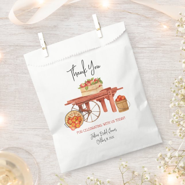 Apple-y Ever After! Personalized Baby Shower  Favour Bag (Clipped)