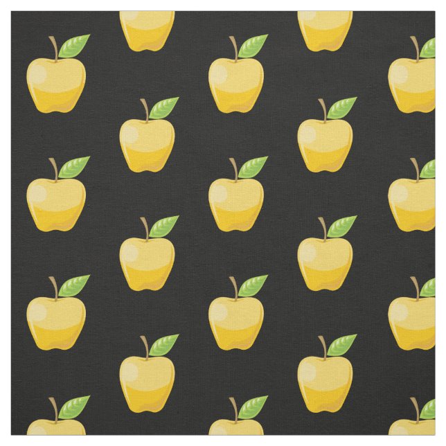 Apple Yellow Pattern Fabric (Swatch)