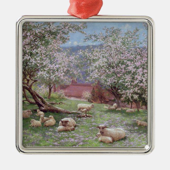 Appleblossom Metal Ornament (Front)