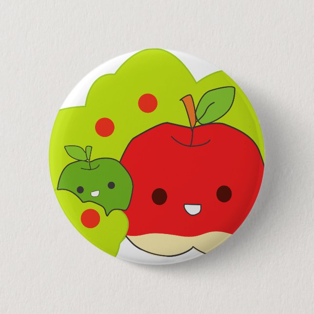 apples 2 inch round button (Front)