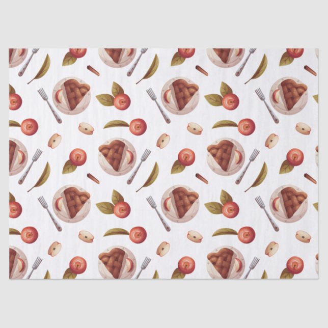 Apples and Apple Pie Slices  Tissue Paper (Front)