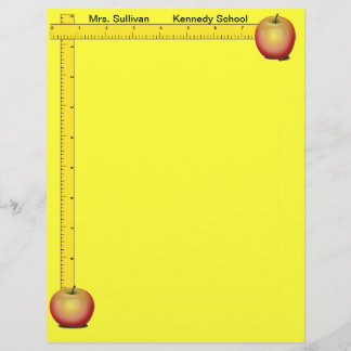 Apples and Rulers Teachers Paper (Sunshine Yellow)