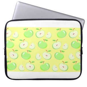 Apples apple pattern vector green laptop sleeve