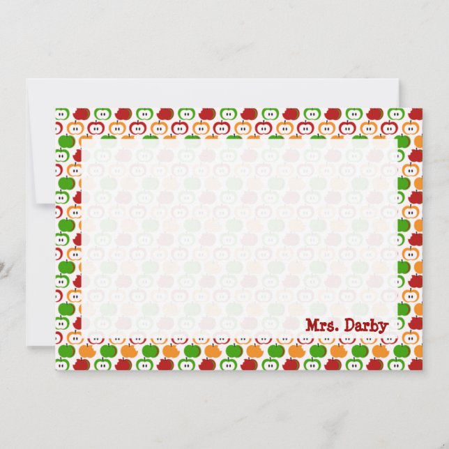 Apples! Apples! Apples! Personalized Stationery Card (Front)