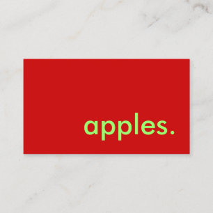 apples. business card