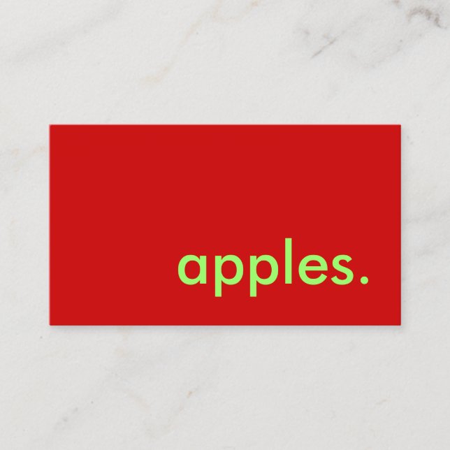 apples. business card (Front)