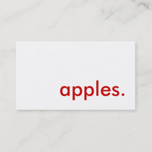 apples. business card