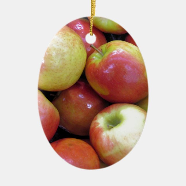 Apples Ceramic Ornament (Front)
