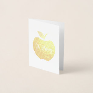 Apples Custom Name Foil Card